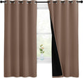 Nicetown Total Blackout Panels for Nursery, Super Soft, Heavy Duty and Thick Window Treatment Curtains 68 inches Long with Black Lined for…