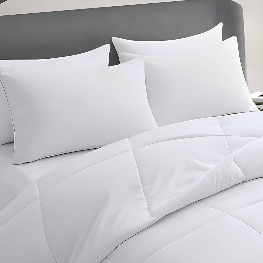 Acteb Medium Support Bed Pillows Standard Size Set of 4 Pack for Sleeping 20"x26", Hypoallergenic Skin Friendly Down Alternative Filling…