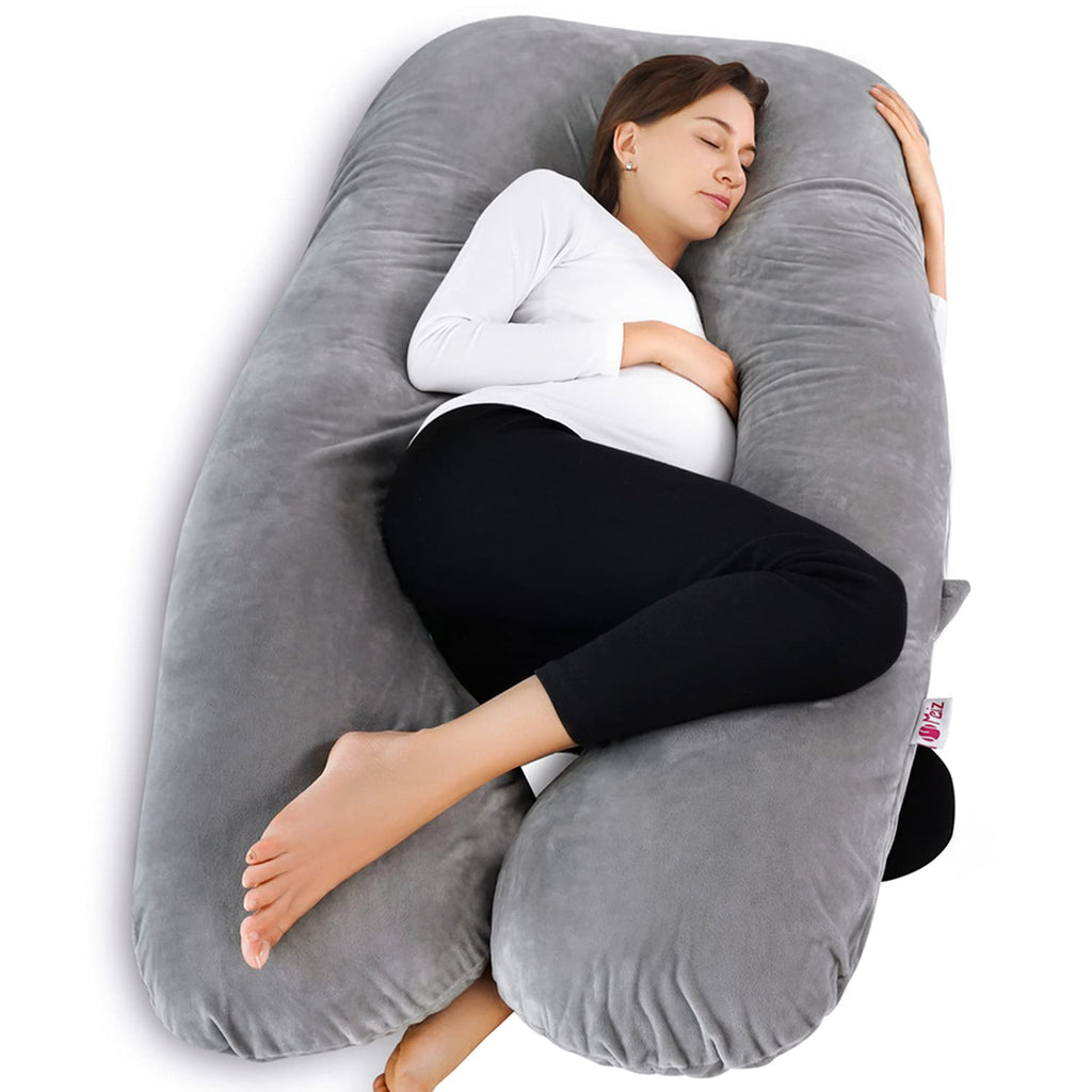 Meiz Pregnancy Pillow, U Shaped Full Body Pillow, Pregnancy Pillows for Sleeping, Maternity Pillow for Pregnant Women with Removable Velvet…