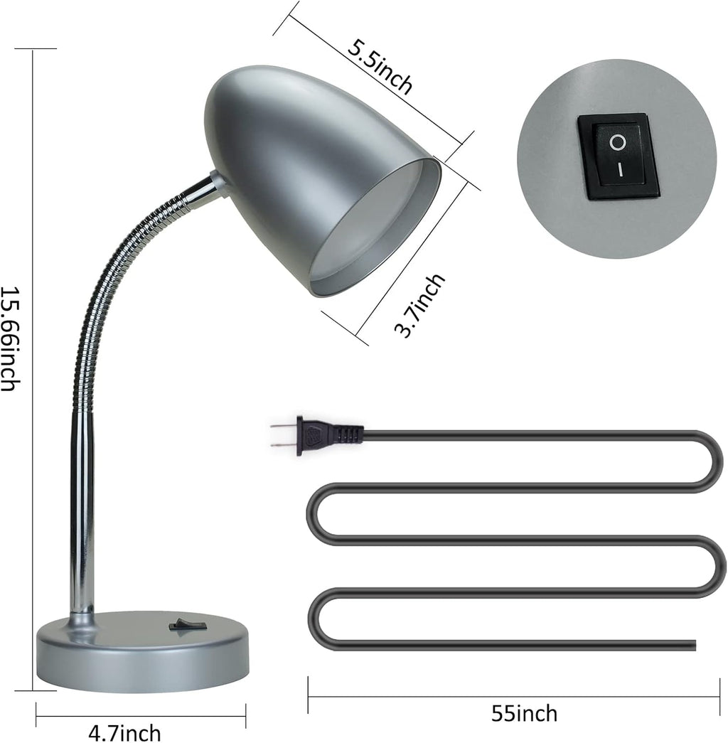 Eenergeticlighting E ENERGETIC LIGHTING LED Desk Lamp, 3.5W 240LM 4000K Cool White Study Lamps for Bedroom and Office, Eye Protection, ETL…
