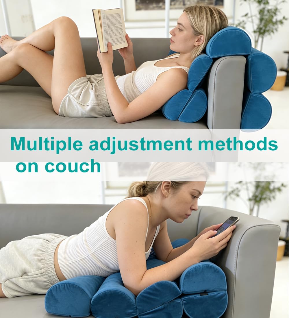 Givanlee Ergonomic Lumbar Support Pillow for High Back Office Chair - Adjustable 6 Semicircular Back Cushion, Backrest for Desk/Gaming Chair…