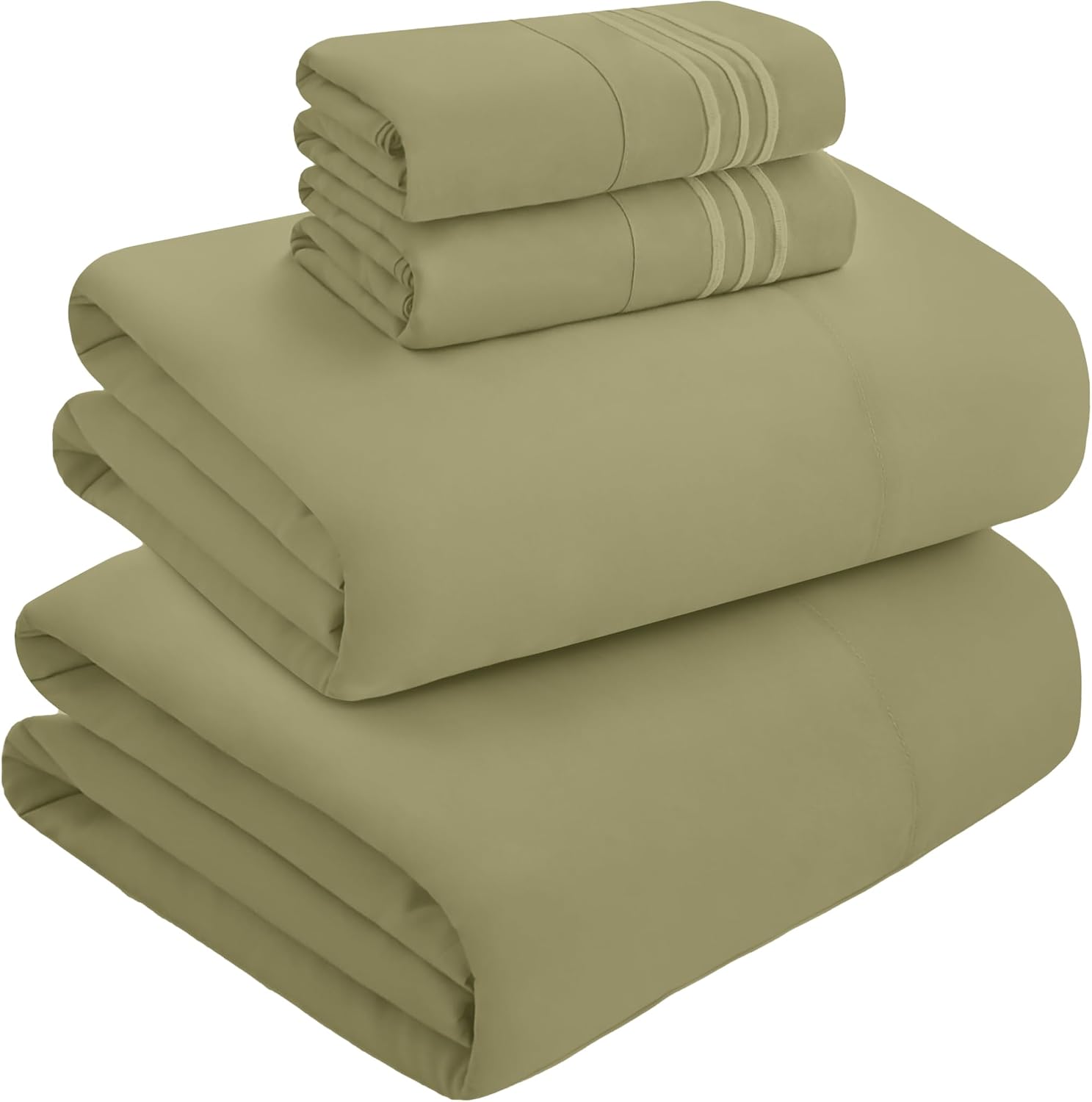 MocassiLuxuryBedding Mocassi King Size 4-Piece Bed Sheet Set - 1800 Hotel Quality Microfiber 18-24 Inches Extra Deep Pocket Fitted Sheet- L…