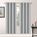 Yakamok Soft Room Darkening Light Gray Blackout Curtains Thermal Insulated Grommet Curtain Panels for Bedroom, 52W x 63L, Light Grey, 2…