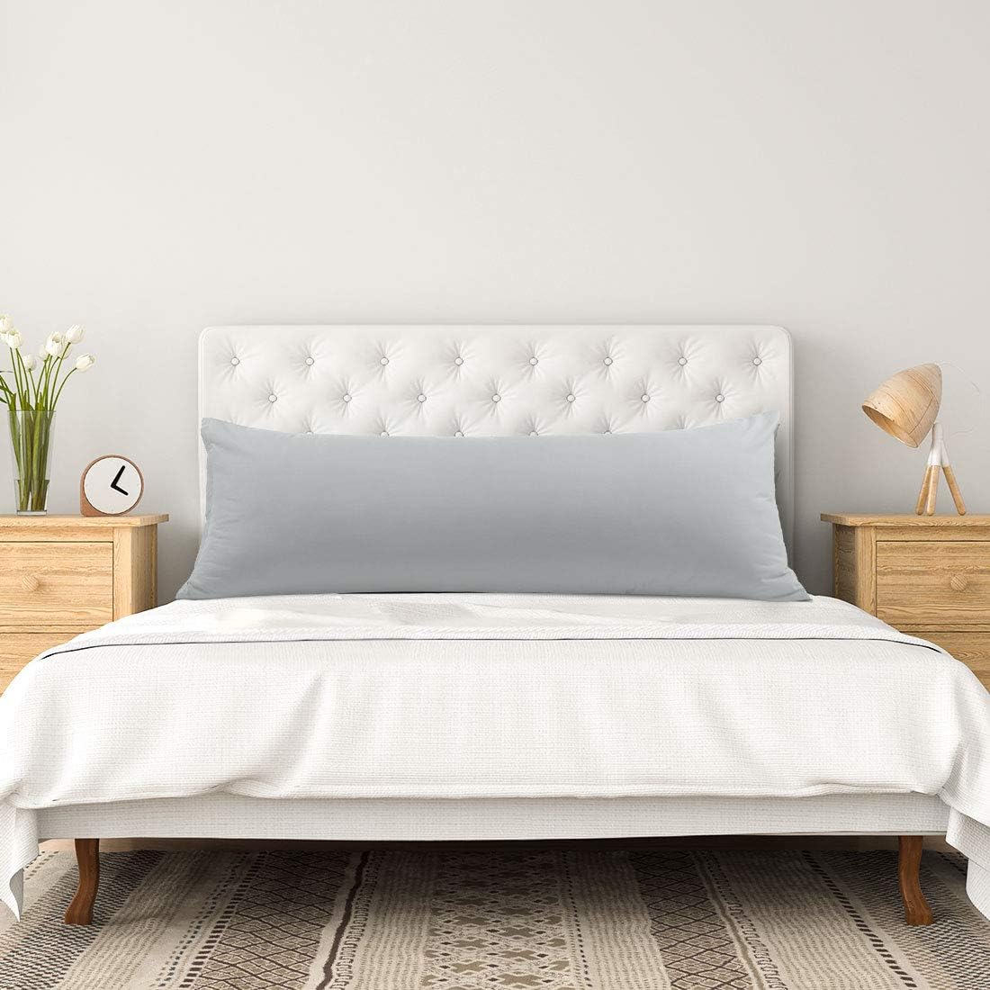PiccoCasa Body Pillow Pillowcase with Zipper Closure, 110 GSM Brushed Microfiber Body Pillow Cover, Soft Long Pillow Cases for Body Pillows…