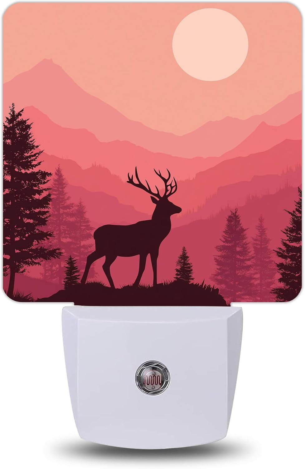 Deer Forest Sunset Night Lights Plug into Wall, Night Light with Dusk to Dawn Sensor for Bedroom Bathroom Kitchen Hallway Stairs…