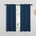 NICETOWN Bedroom Curtain Panels Blackout Draperies, Thermal Insulated Solid Grommet Blackout Curtains/Drapes (Moroccan Blue, 1 Pair, 34…
