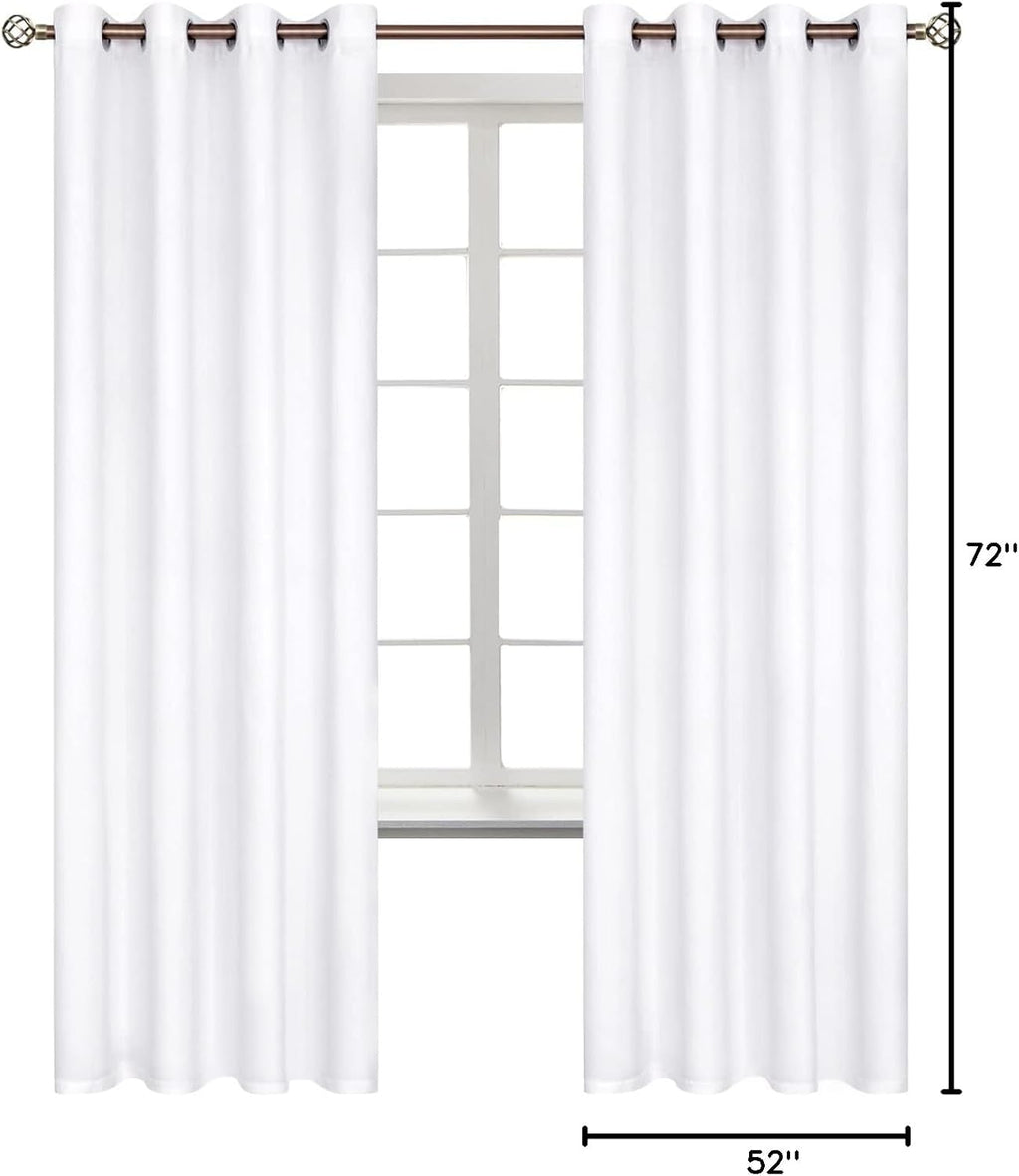 BGment Room Darkening Curtains 72 Inches Long - Grommet Thermal Insulated Drapes Window Treatment Curtains for Bedroom, 2 Panels, 52 x 72 I…