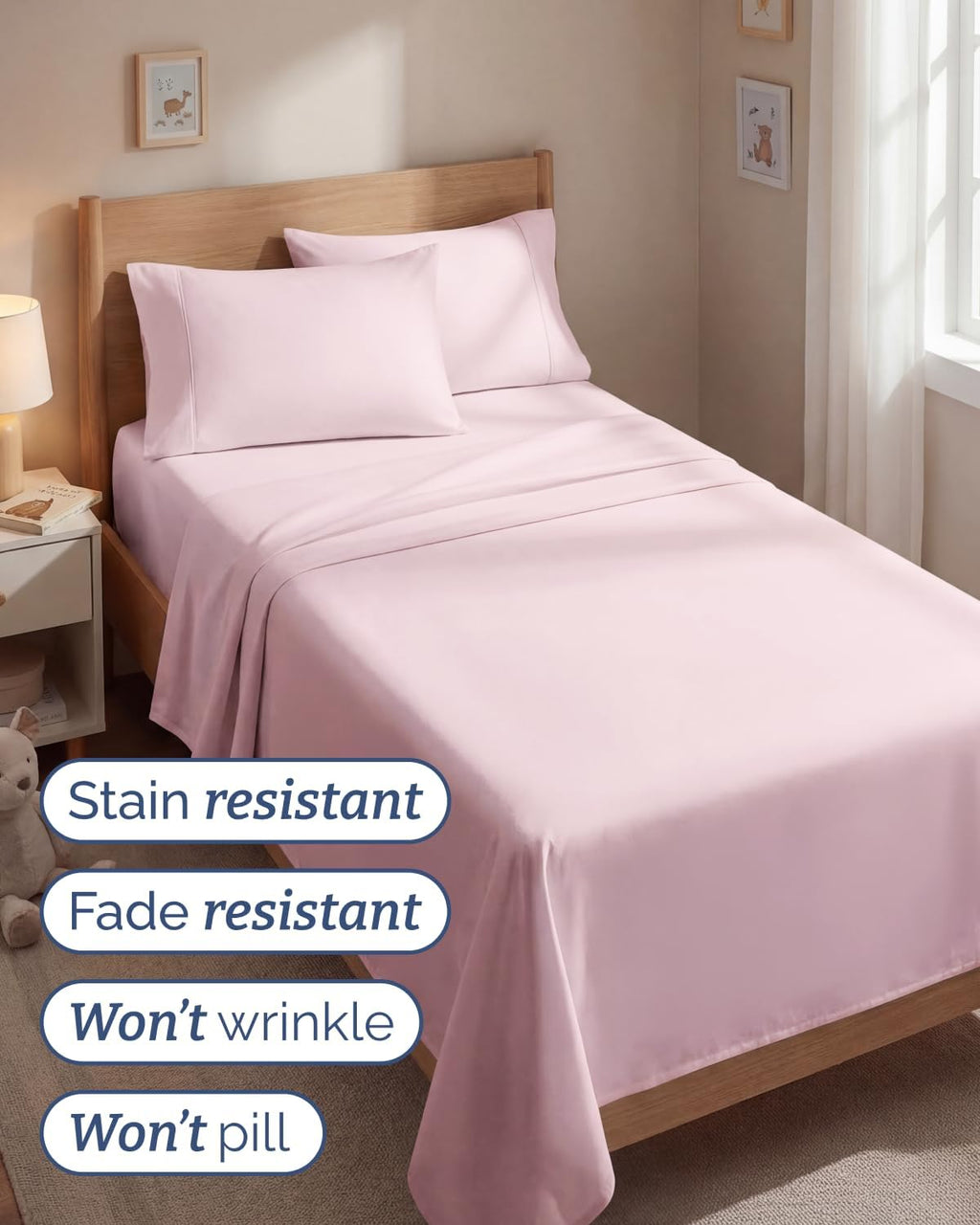Twin 4 Piece Sheet Set - Comfy, Breathable & Cooling - Soft Hotel Luxury Bedding for Women, Men, Kids, Teens and Children - 1 Flat & 1…