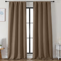 Simplebrand Brown Blackout Curtains for Bedroom 96 Inches Long 2 Panels, Solid Thermal Insulated, Energy Saving Living Room Window Treatmen…