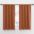 NICETOWN Blackout Curtains and Drapes - Thermal Insulated Solid Rod Pocket Blackout Draperies/Panels (Burnt Orange, 1 Pair, 42 by 48 inches)