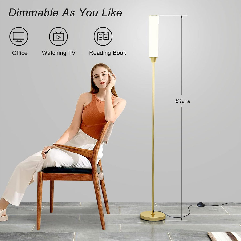 Nukanu Floor Lamp with Remote Control, Bright Floor Lamps for Living Room/Bedroom/Office, Stepless Adjustable 3000K-6000K Colors and…