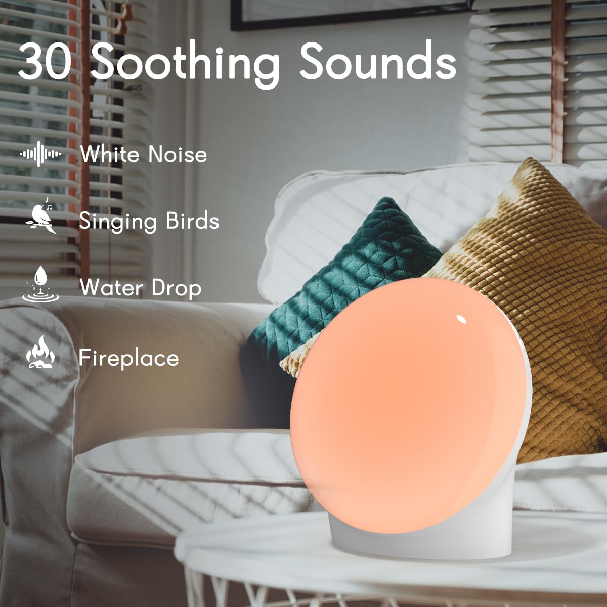 BrownNoise White Noise Machine with 30 Soothing Sounds 12 Colors Night Light and Sound Machine 36 Volume Levels and Memory Function 4 Timer…