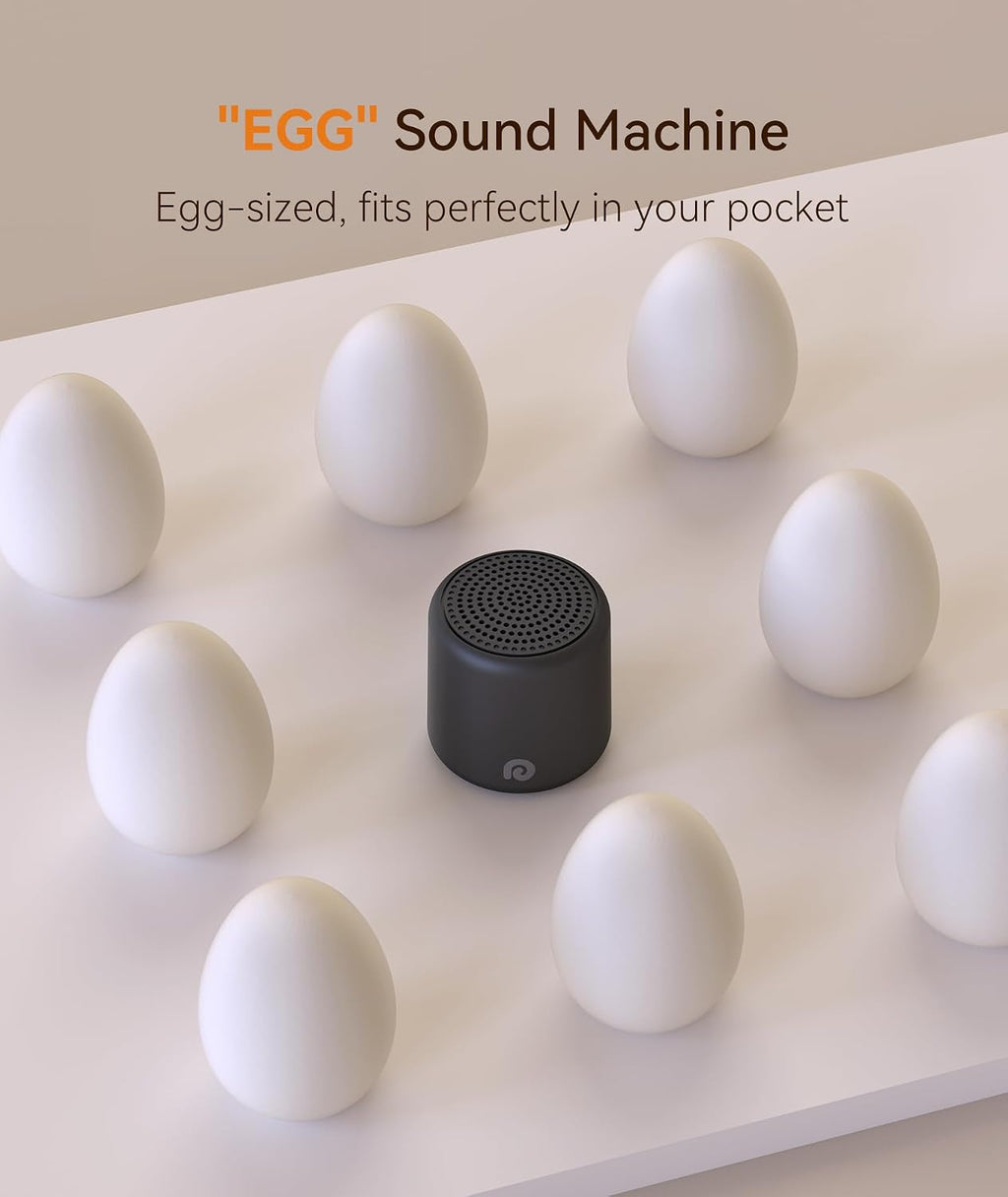 Dreamegg Travel Sound Machine - Portable Sound Machine for Baby Adults, Travel Sound Machine for Sleep, 16 Nature Sound, Timer, White…