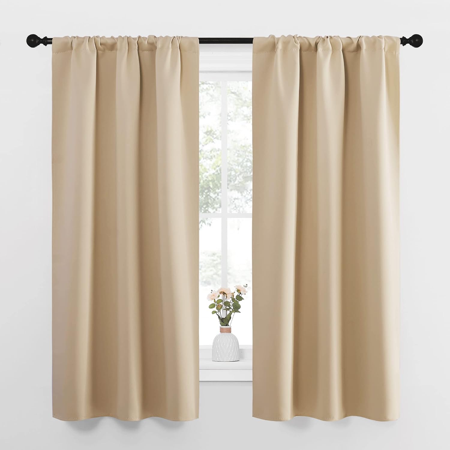 NICETOWN Blackout Room Darkening Curtains - Home Decoration Light & Noise Reducing Thermal Insulated Window Draperies with Rod Pocket Top…
