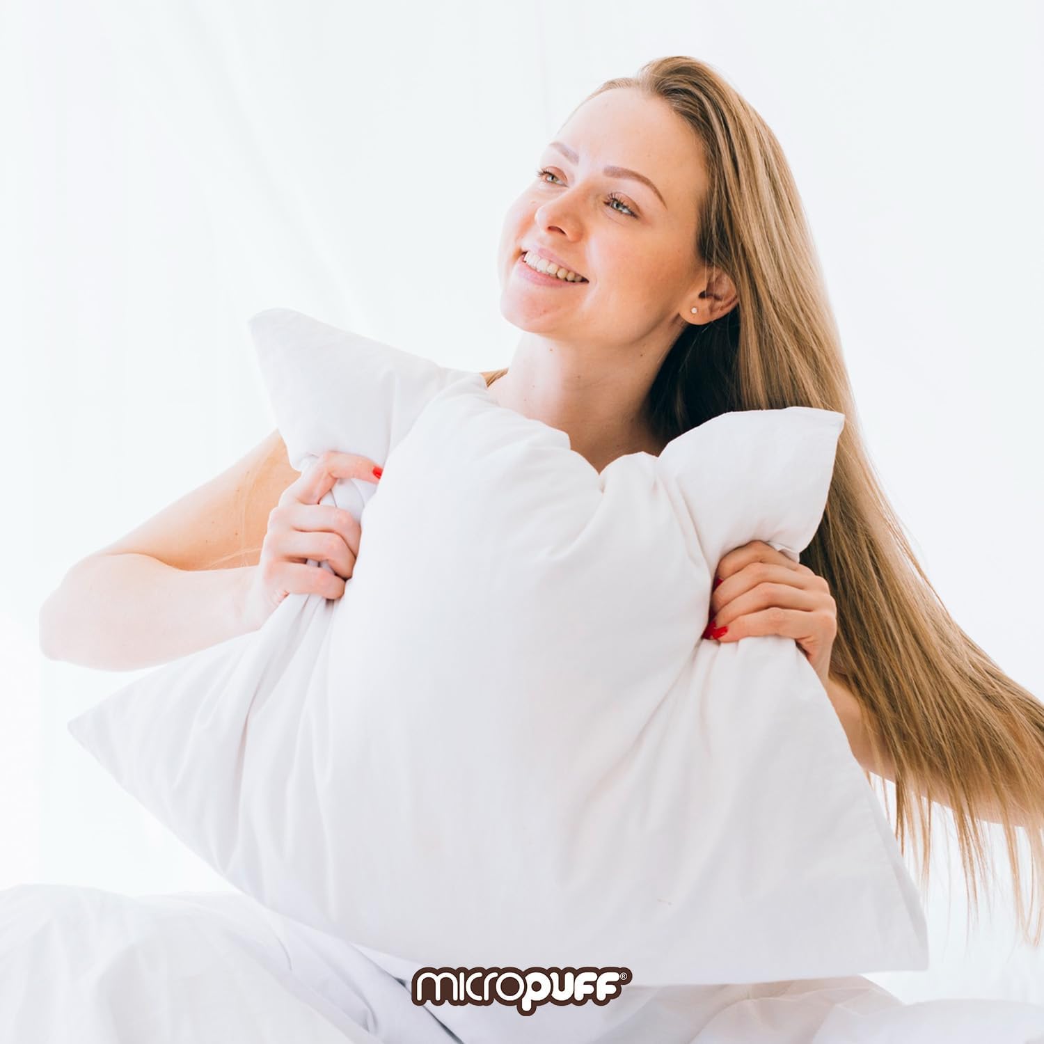 Micropuff Grey King Size Pillow Protectors with Zipper - 4 Pack - Soft and Breathable Hypoallergenic Pillow Cover. Pillowcase Protects…