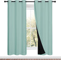 Nicetown 100% Blackout Window Curtain Panels, Full Light Blocking Drapes with Black Liner for Nursery, 72-inch Drop Thermal Insulated Drape…