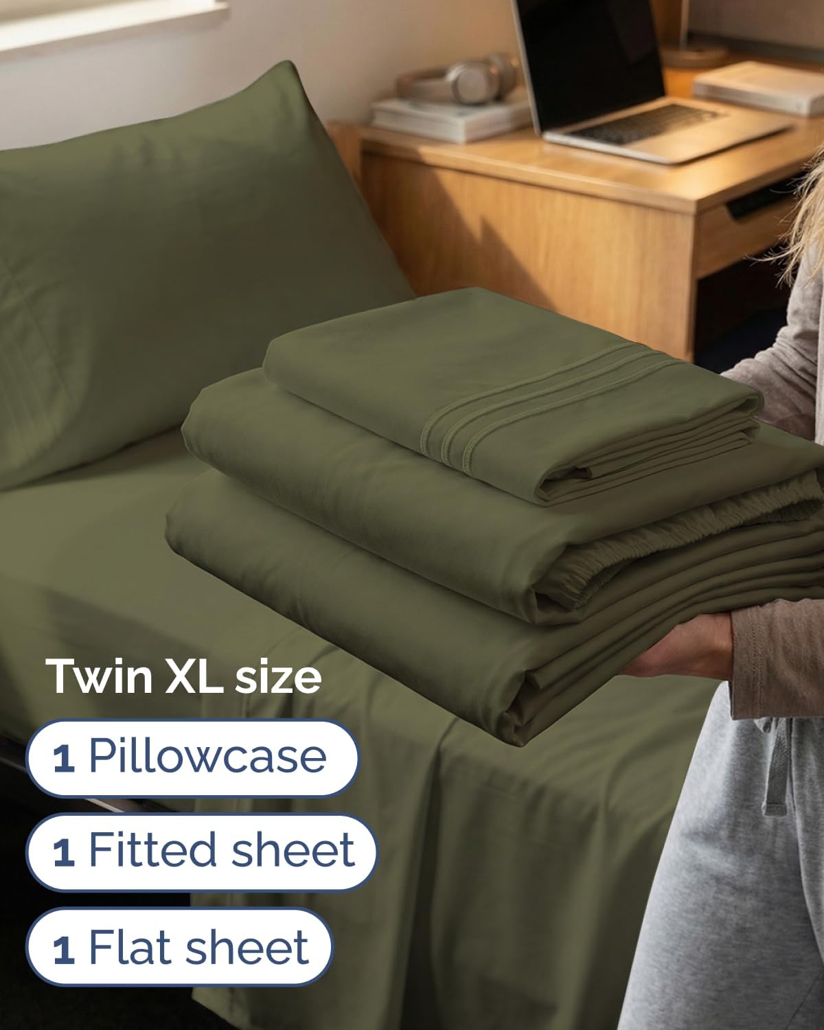 Twin XL Size 3 Piece Sheet Set - Comfy Breathable & Cooling Sheets - Hotel Luxury Bed Sheets for Women & Men - Deep Pockets, Easy-Fit…