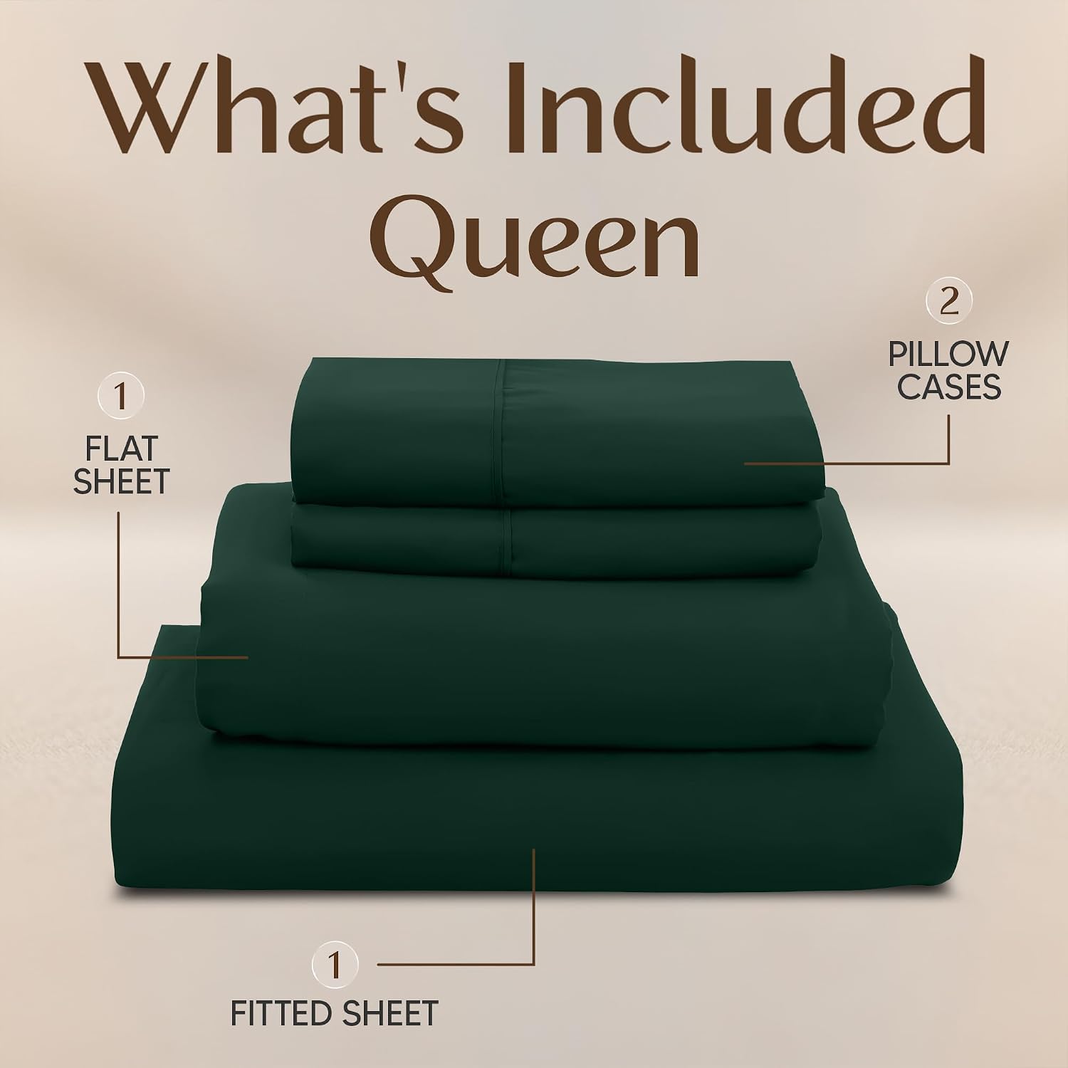 Utopiabedding Utopia Bedding Queen Size Sheet Set – 4 Piece Bed Sheets, Soft and Breathable Microfiber, Includes 1 Fitted Sheet, 1 Flat She…