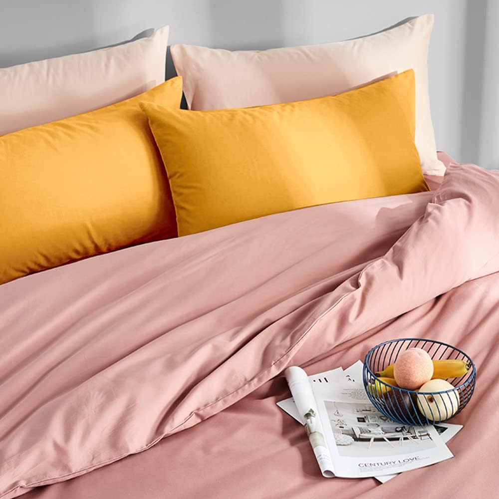 FLXXIE Pillow Cases Standard Size, Soft Microfiber Pillow Covers with Envelope Closure, Wrinkle, Stain Resistant Pillowcases, 2 Piece…