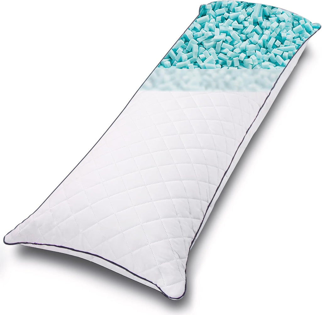 1 MIDDLE ONE Body Pillow, Memory Foam Body Pillows for Adults Sleeping, Long Pillow for Bed, Big Large Firm Full Body Pillow for Side…