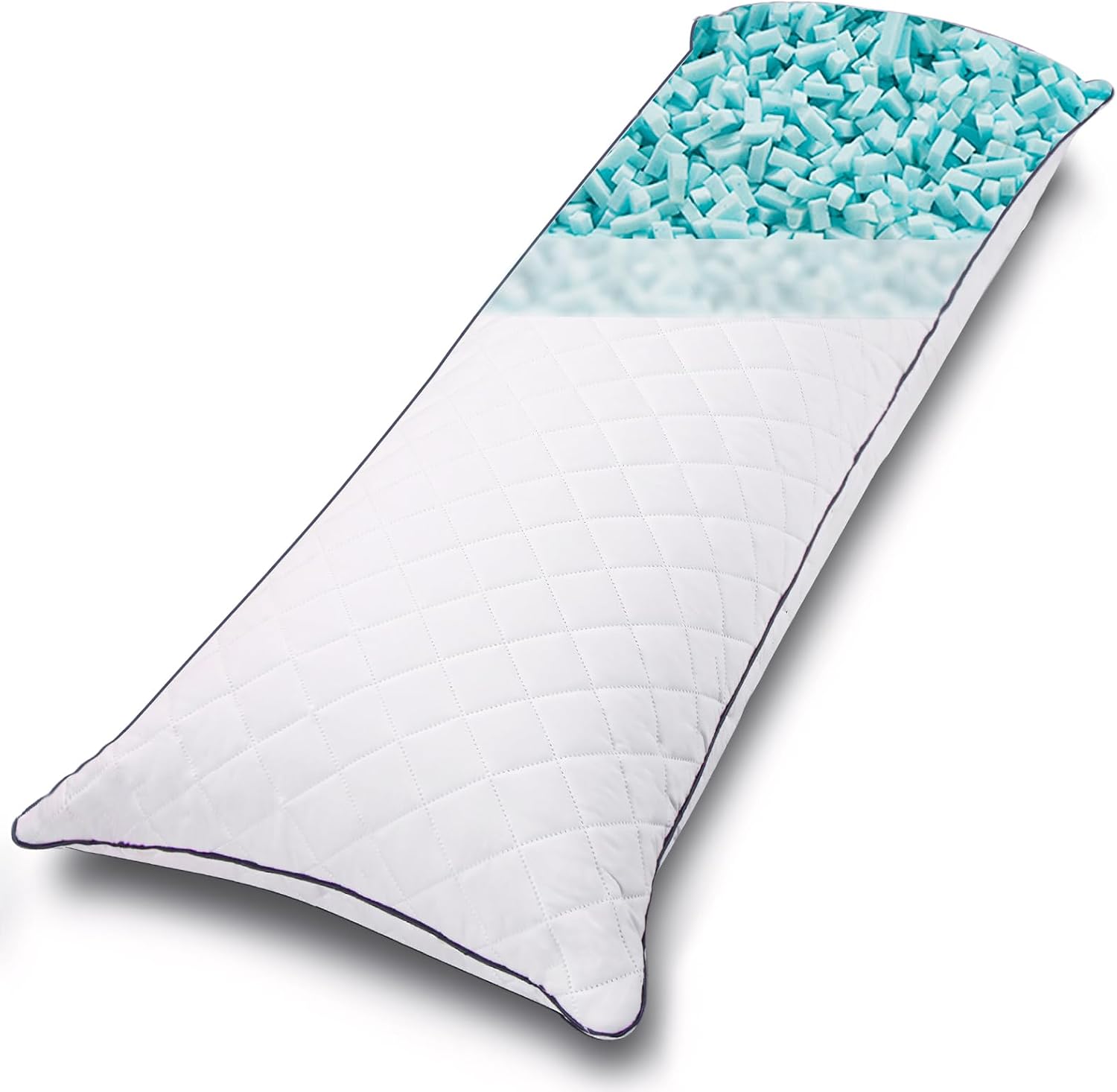 1 MIDDLE ONE Body Pillow, Memory Foam Body Pillows for Adults Sleeping, Long Pillow for Bed, Big Large Firm Full Body Pillow for Side…