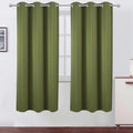 Lemomo Olive Green Thermal Blackout Curtains/42 x 72 Inch/Set of 2 Panels Room Darkening Curtains for Bedroom 72 Inch Green