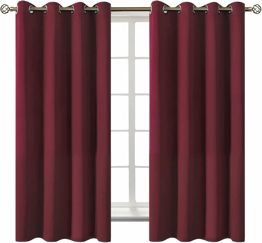BGment Blackout Curtains - Grommet Thermal Insulated Room Darkening Bedroom and Living Room Curtains, Set of 2 Curtain Panels (52 x 63 Inch…