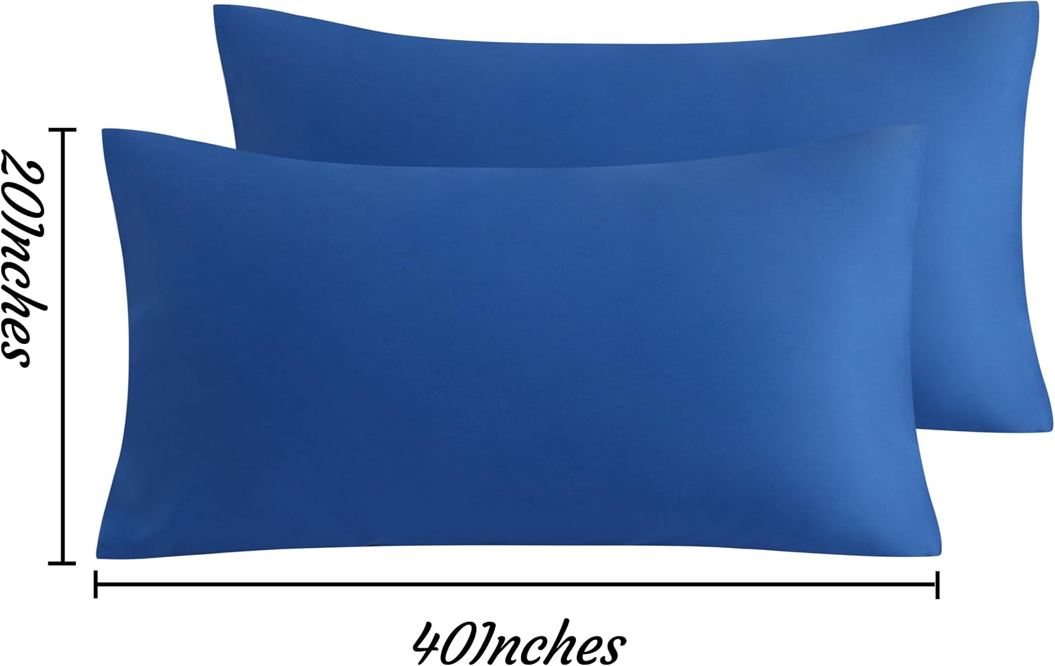 Ntbay King Pillow Cases Set of 2, 2 Pack Brushed Microfiber 20x40 Pillow Cases, Soft, Wrinkle, Fade, Stain Resistant Royal Blue Pillow Case…