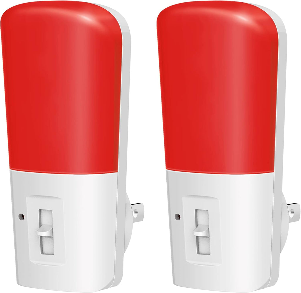 L LOHAS LED Red Night Light Plug in, Dimmable Light LED Night Lights with Dusk to Dawn Sensor, 5-80LM Adjustable Brightness Red Light for…