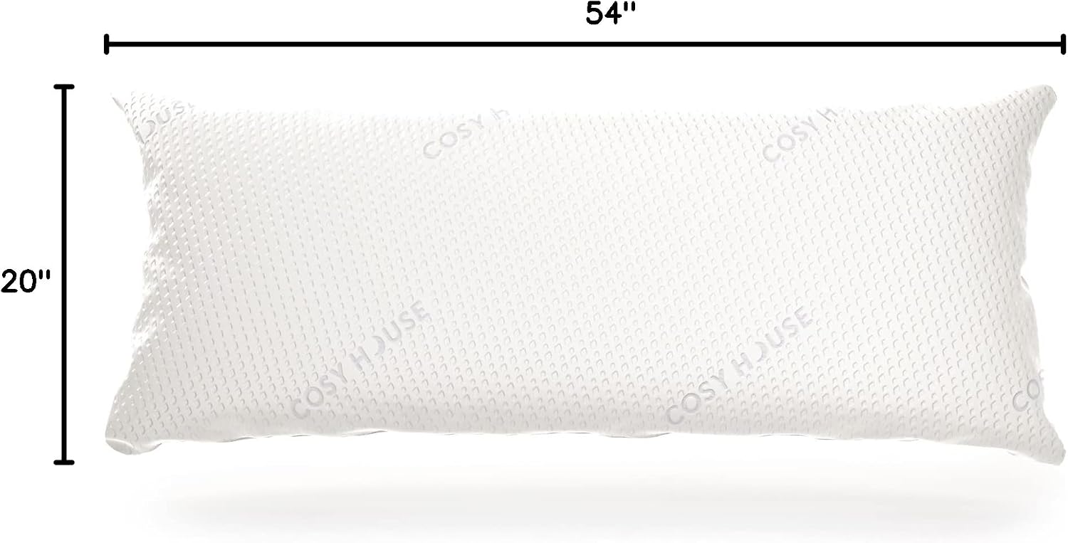Cosy House Collection Luxury Rayon Derived from Bamboo Body Pillow for Side & Back Sleepers -Supportive, Soft, Fluffy, & Quality Long…