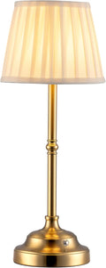 KDG Portables Cordless Table Lamp, Fabric Shade Desk Lamp, 4000mAh Rechargeable Battery Powered Lighting, Dimmable Light for Dining Room…