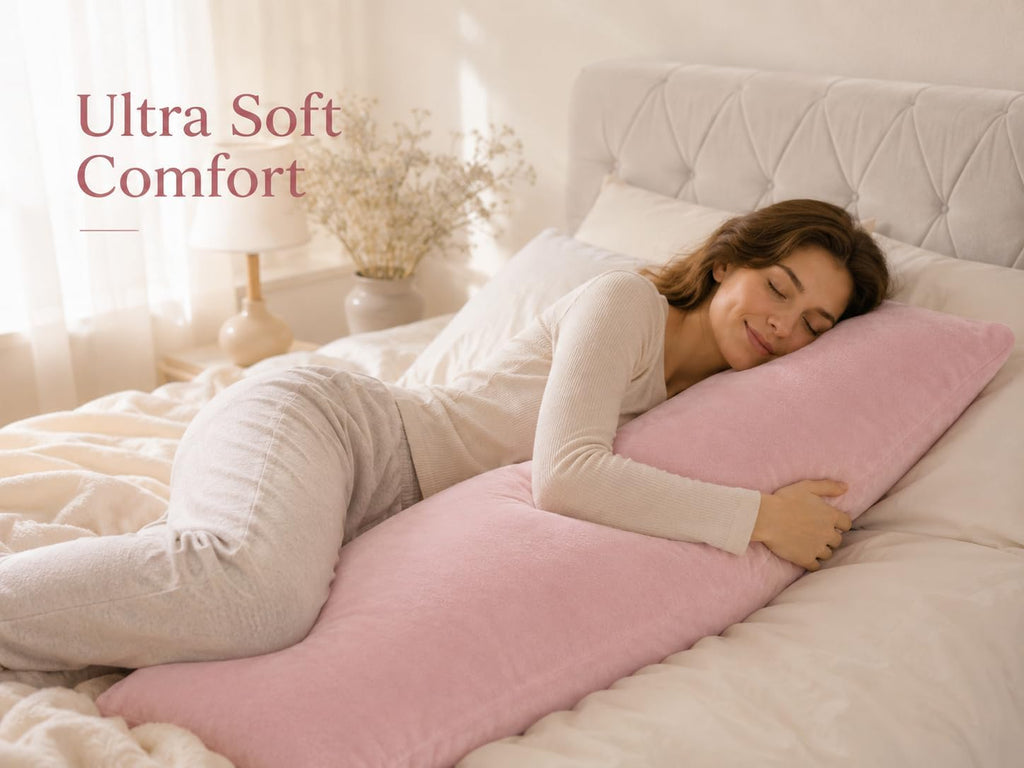 Evolive Body Pillow Cover 21"x54", Ultra Soft Plush Body Pillowcase with Hidden Zipper, Cozy Fluffy Long Pillow Case for Side Sleepers, Pre…