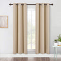 NICETOWN Thermal Room Darkening Draperies Curtains, Thermal Insulated Grommet Room Darkening Drape Panels for Bedroom (Biscotti Beige, 2…