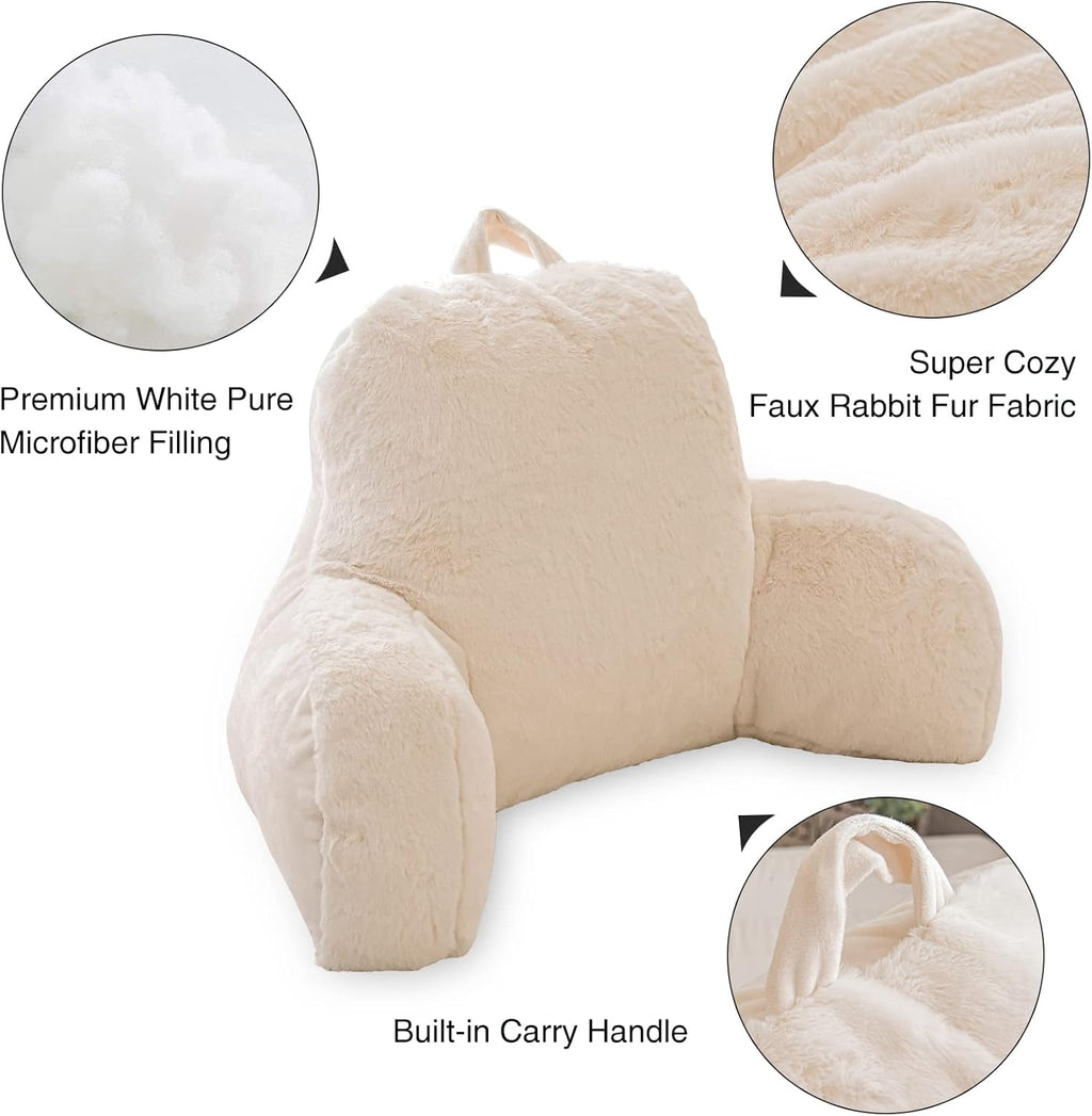 Aimuan Reading Pillow Bed Rest Wedge Large Adult Backrest Pillow with Arms Sitting in Bed Cushion Incline Rest Sleeping Pillow for…