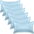 Elegantcomfort Elegant Comfort 6-Pack Cooling Viscose Satin Pillowcase Set with Hidden Zipper Closure, Silky Smooth for Hair and fabric…