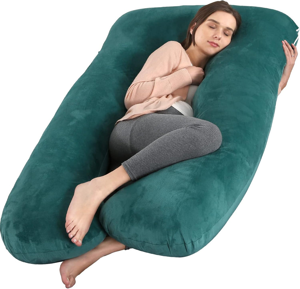 Amagoing 55 inches Pregnancy Pillows for Sleeping, U Shaped Maternity Full Body Pillow for Pregnant Women with Hip, Leg, Back, Belly Suppor…