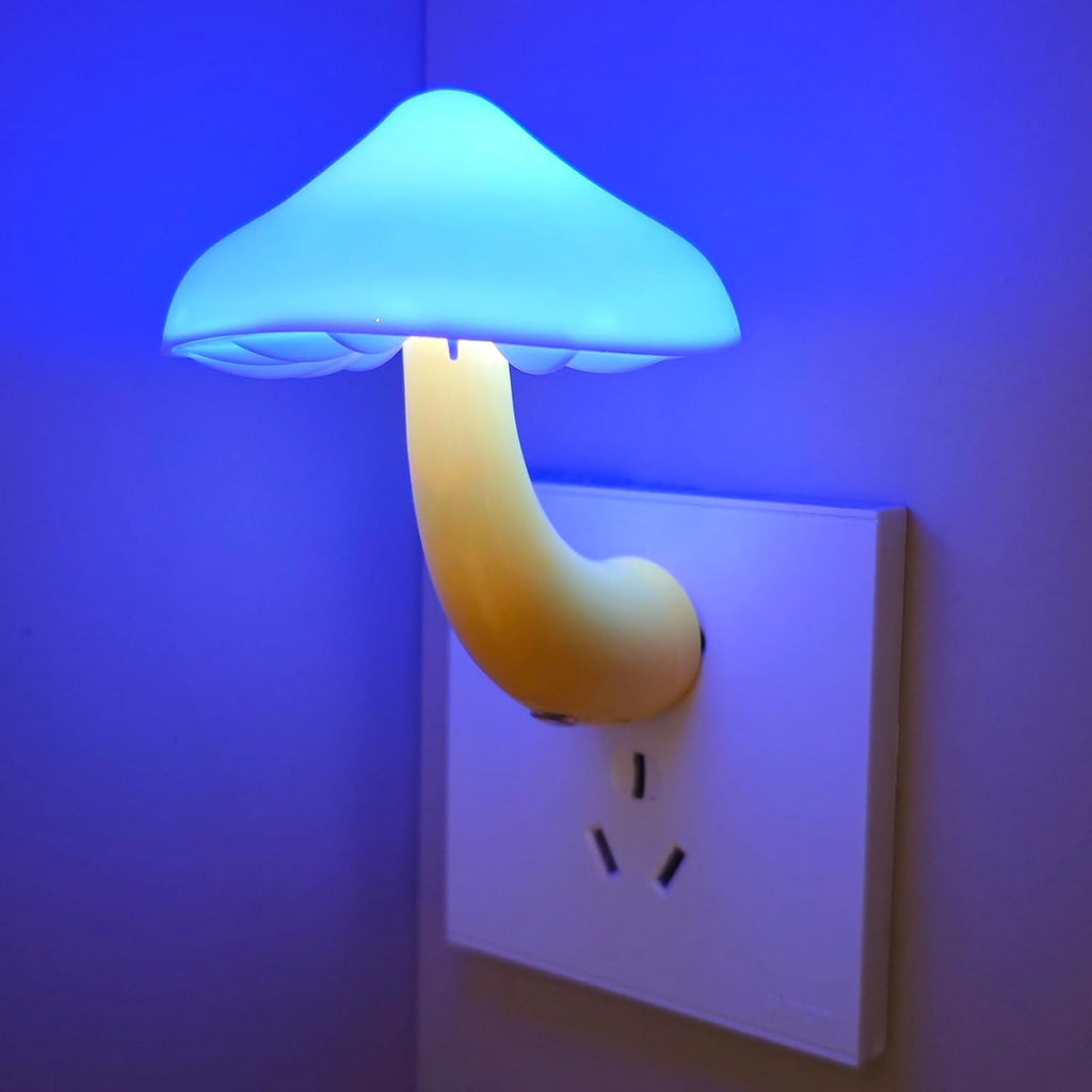 APAKI LED Mushroom Night Light Plug in Lamp, Light Sensor Night Lights Plug into Wall, Dusk to Dawn Sensor Night Light for Adults Ki…