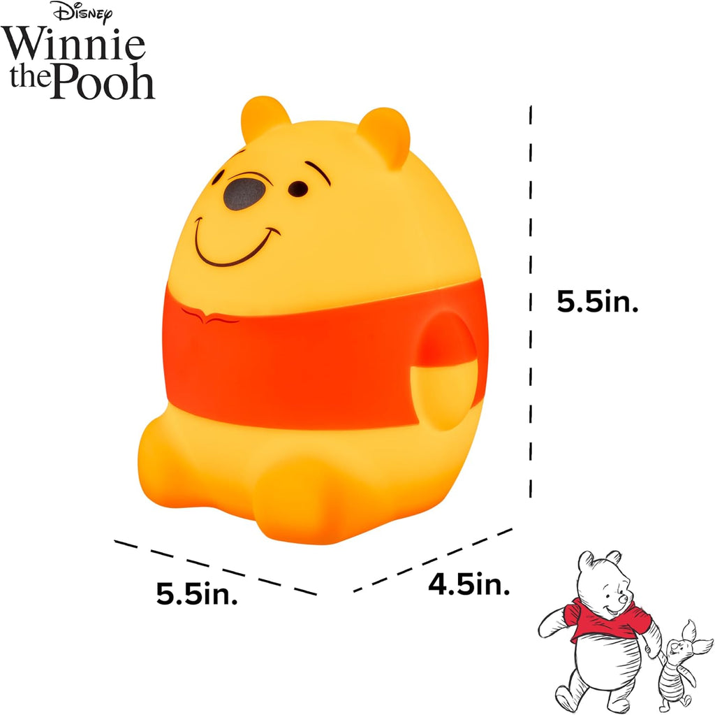 Disney Winnie the Pooh Squish Light, Night Light for Kids, USB Lamp, Battery Operated, Dimmable, Ideal for Bedroom, Playroom, Living…