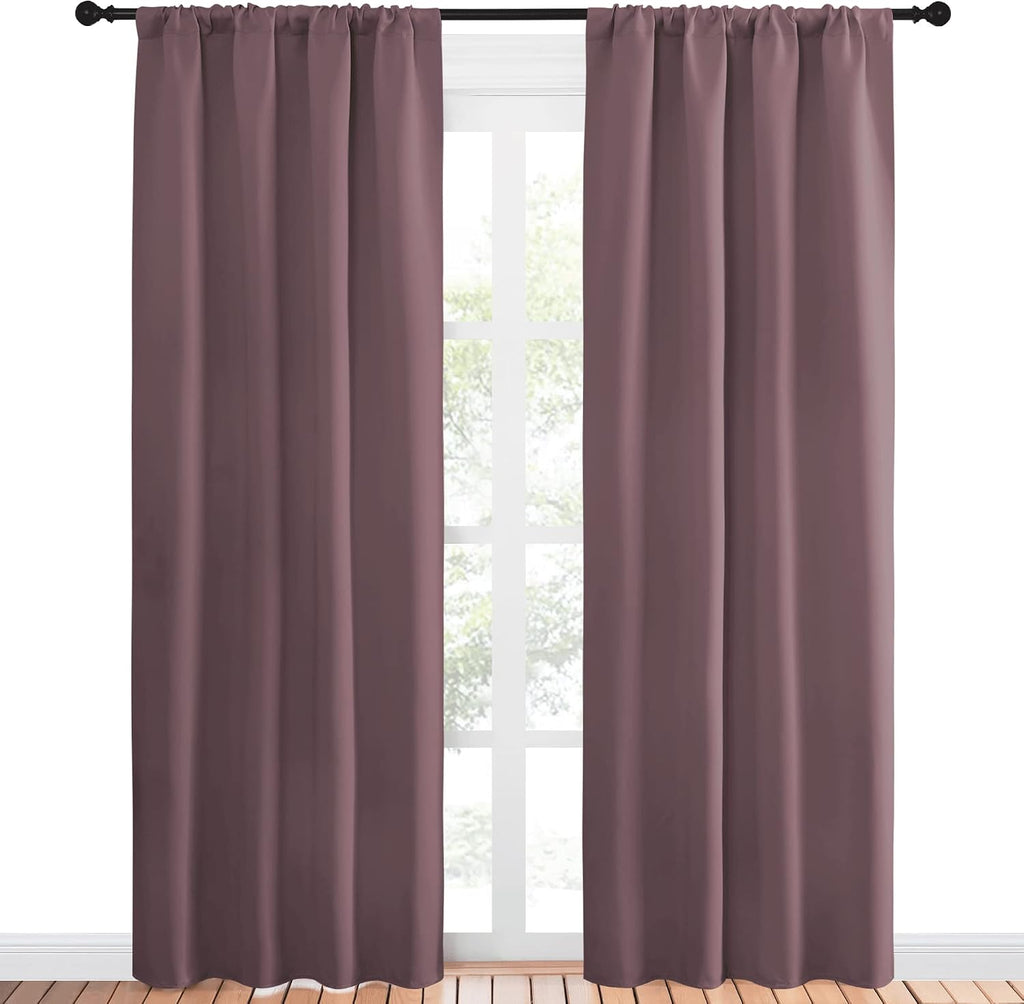 NICETOWN Blackout Curtains for Living Curtains, Window Treatment Thermal Insulated Room Darkening Drape Panels for Patio Sliding Glass…