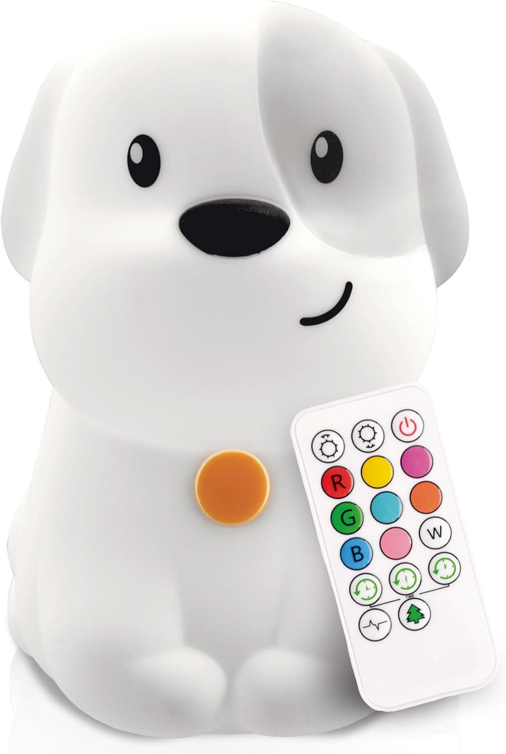 Lumipets Pepper the Puppy Dog Squishy Silicone Night Light for Kids | Cute Night Light with Remote & Touch Control for Baby & Toddler…