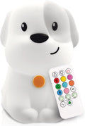 Lumipets Pepper the Puppy Dog Squishy Silicone Night Light for Kids | Cute Night Light with Remote & Touch Control for Baby & Toddler…