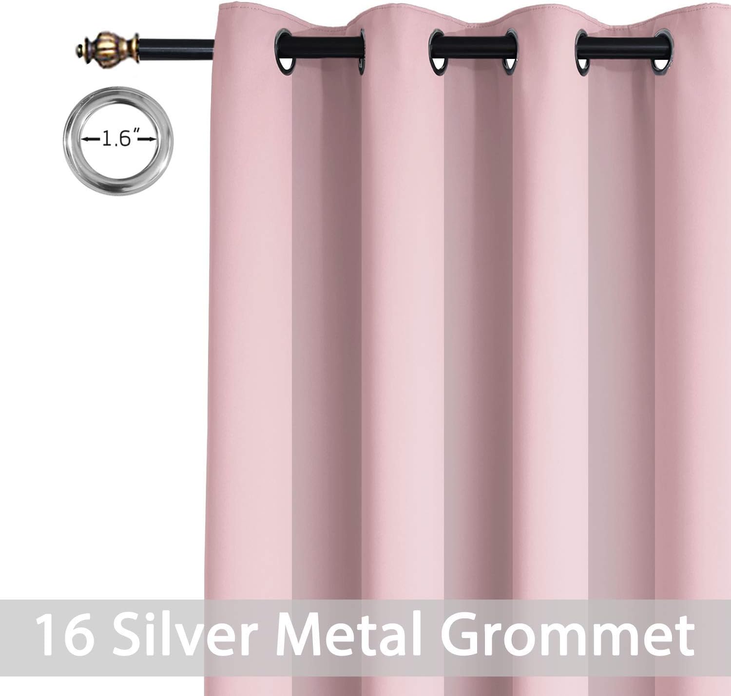 Yakamok Extra Wide Blackout Curtain for Sliding Glass Door, Grommet Thermal Insulated Room Divider Curtain 100W x 84L inch, Room…