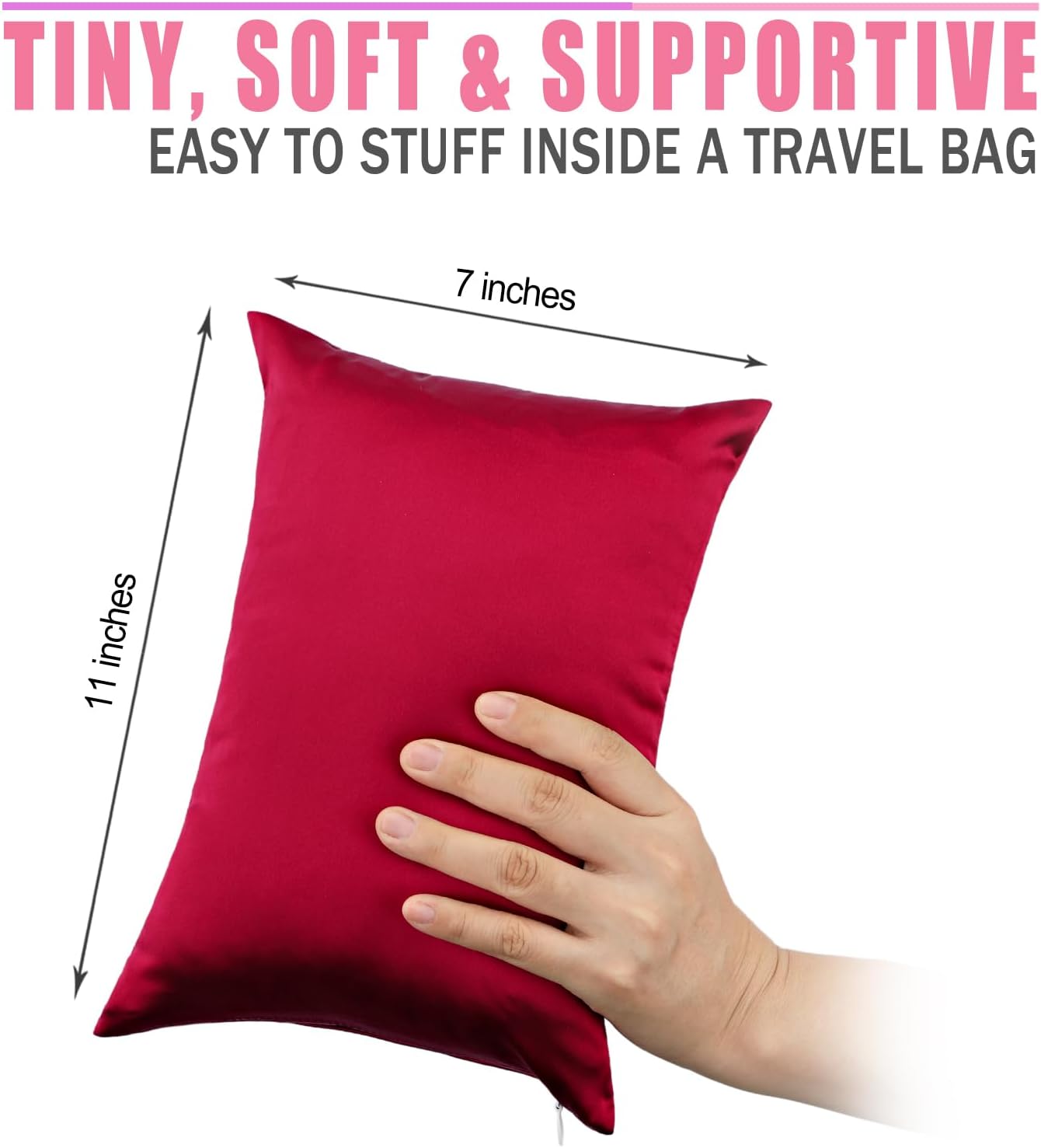 BNRendles Small Neck Pillow for Recliner Chair Neck with Removable Pillowcover Little Cervical Support Cushion Tiny Pillows Sleep Nap Satin…