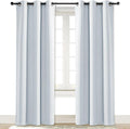 Nicetown Cloud Grey Window Curtain and Drape easy maintenance Solid Thermal Insulated Grommet Room Darkening Drapery for Kid's Room (1…