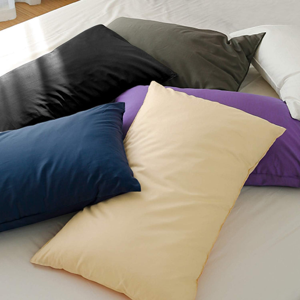 FLXXIE Pillow Cases Queen, Soft Microfiber Pillow Covers with Envelope Closure, Wrinkle Resistant Pillowcases, 2 Piece Set, 20x30, Light…