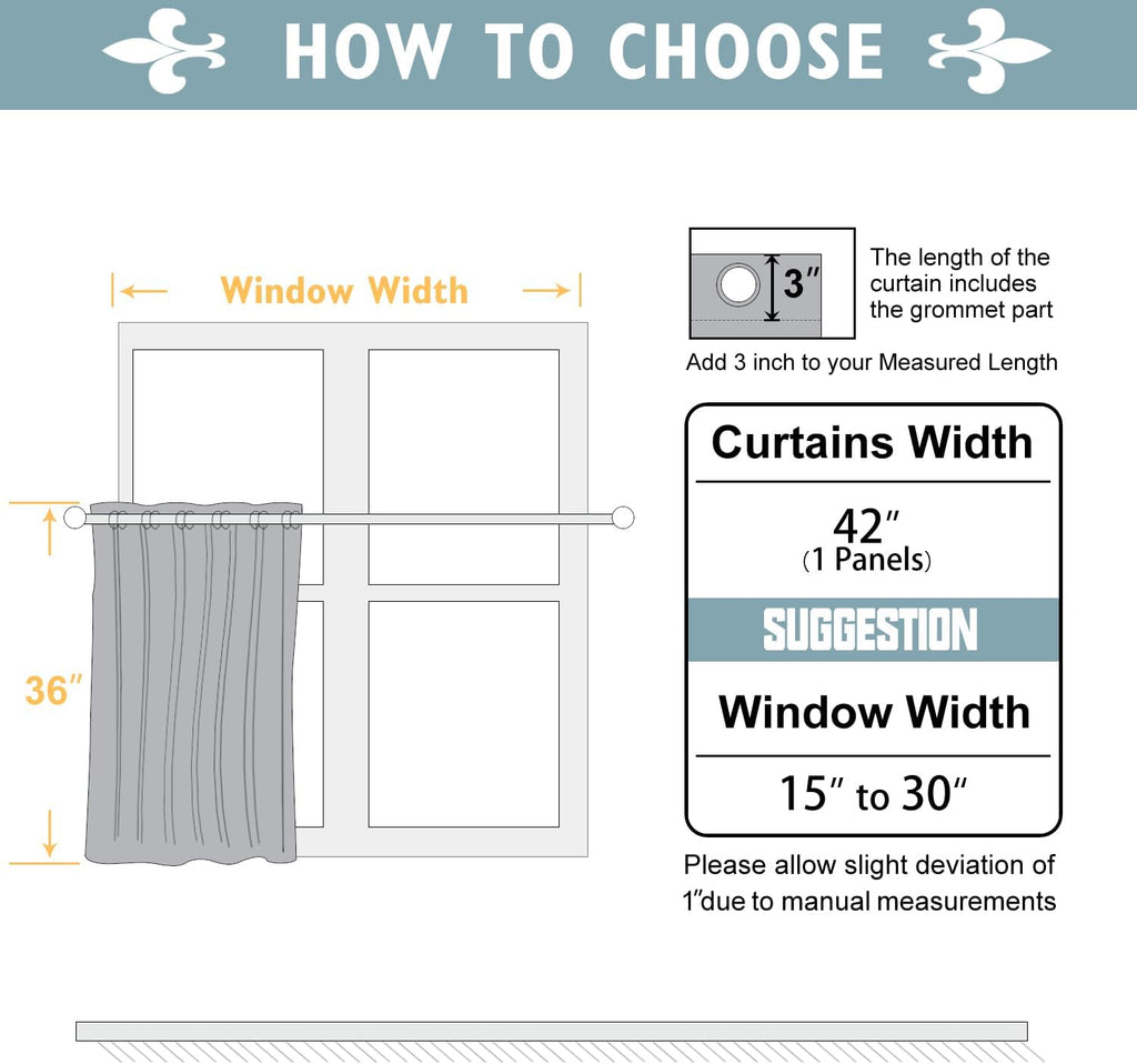 ChrisDowa Blackout Curtains 36 Inches Long for Living Room, Grommet Thermal Insulated Room Darkening Curtains for Bedroom (1 Panel Set, Bei…