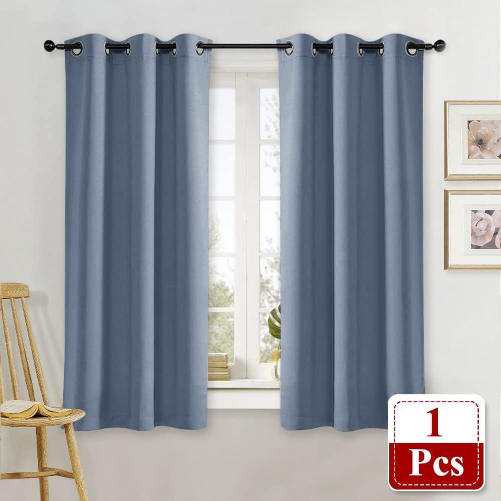 NICETOWN Kitchen Blackout Window Curtain Panel Home Fashion Thermal Insulated Solid Grommet Room Darkening Drape for Apartment (Stone…