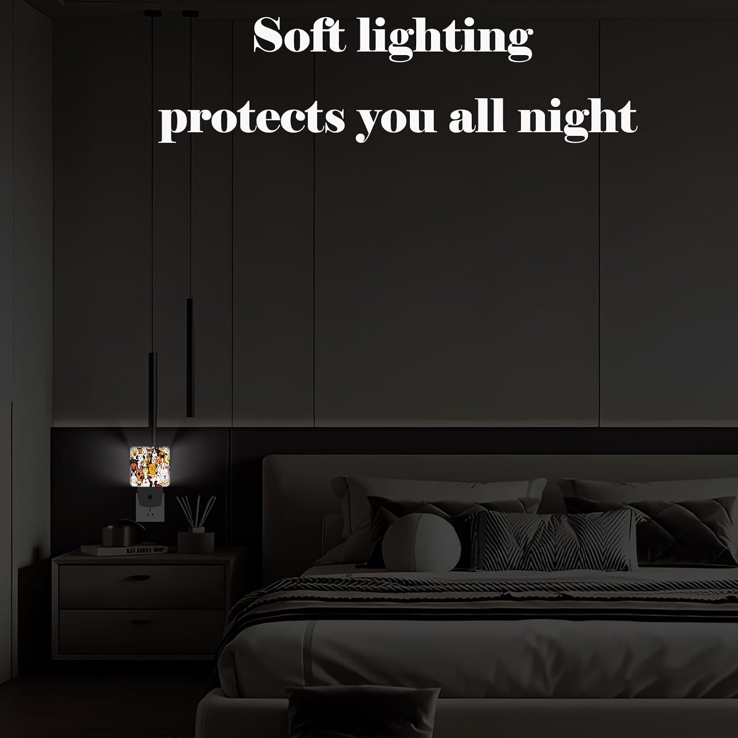 Cute Dog Night Light, Plug Into Wall Decor for Stairway, Hallway, Kitchen, Dusk to Dawn Sensor Nightlights for Boys/Girls/Women/Men Room Gifts