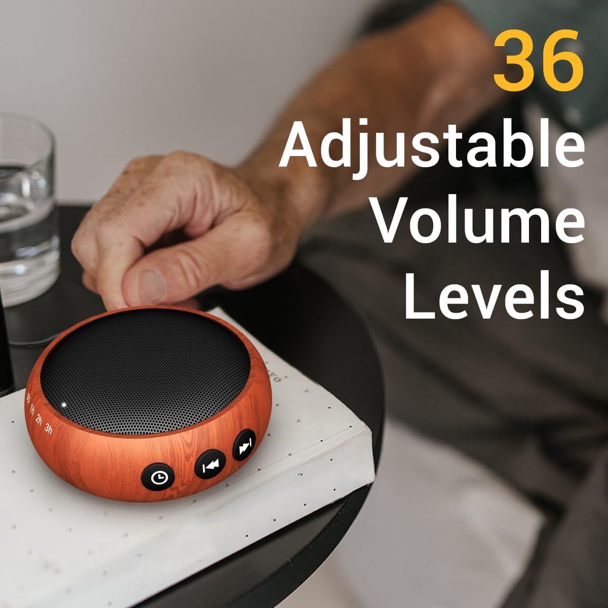 SoundMe Sound Machine Small White Noise Machine with 30 Soothing Sounds Sleep Machine for Baby Kids Adults Natural Sounds Rain Fan Brown Pi…