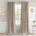 Miulee Taupe Back Tab Blackout Curtains 120 Inch Long 2 Panels Set for Bedroom, Rod Pocket/Pinch Pleated Extra Long Thermal Insulated Livin…